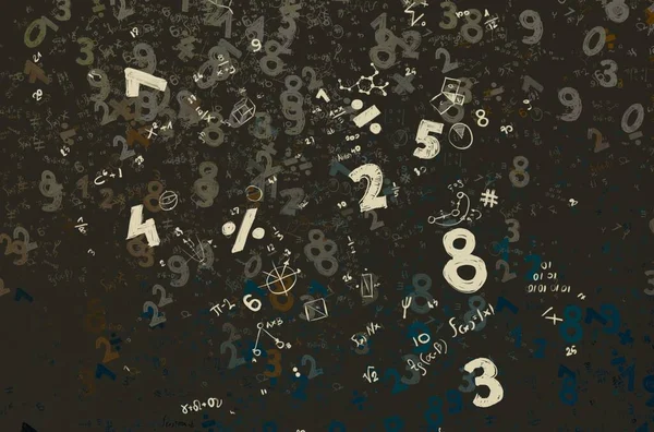 Matemática Ilustração Fundo Abstrato Com Números Espaço Cópia — Fotografia de Stock