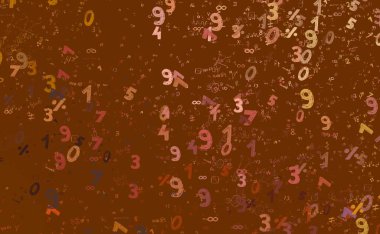 Matematik. 2D çizim. Numaralı soyut arkaplan, boşluğu kopyala 
