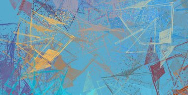 Soyut arka plan sanatı. 2D çizim. Etkileyici yağlı boya resim. Tuvalde fırça darbeleri. Modern sanat. Çok renkli arkaplan. Çağdaş sanat. İfade. Sanatsal dijital palet.