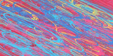 Soyut arka plan sanatı. 2D çizim. Etkileyici yağlı boya resim. Tuvalde fırça darbeleri. Modern sanat. Çok renkli arkaplan. Çağdaş sanat. İfade. Sanatsal dijital palet.