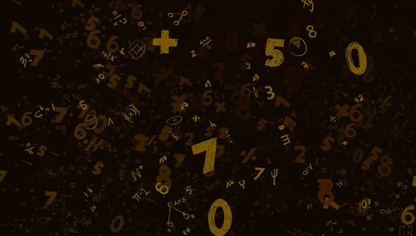 Matemática Ilustração Fundo Abstrato Com Números Espaço Cópia — Fotografia de Stock