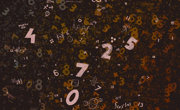 Matemática Ilustração Fundo Abstrato Com Números Espaço Cópia — Fotografia de Stock