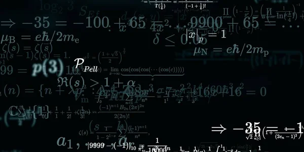 Kontekst Matematyczny Formułami Bezproblemowa Ilustracja Abstrakcyjny Wzór Kolorowymi Symbolami — Zdjęcie stockowe