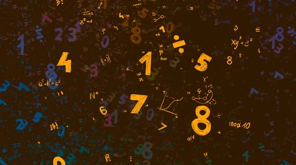 Math Ilustración Abstract Background Numbers Copy Space — Foto de Stock