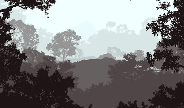 Αφηρημένο Ομιχλώδες Τοπίο Βουνά Αντίγραφο Χώρου Φυσικό Υπόβαθρο — Φωτογραφία Αρχείου