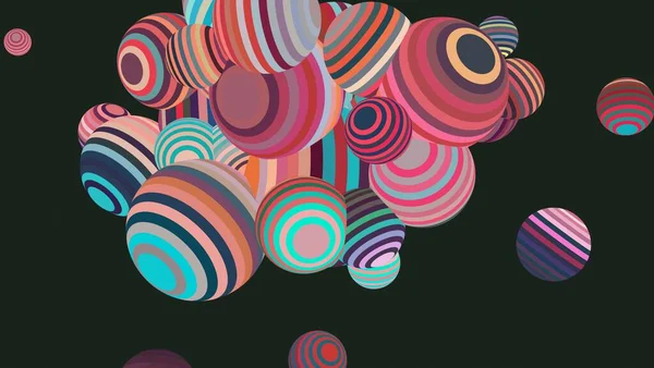 Abstract Background Illustration Multicolored Balloons Contemporary Art Artistic Digital Palette — Stock Photo, Image