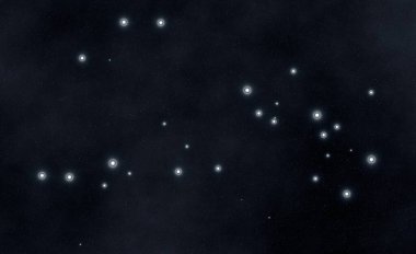 Derin uzay yıldız alanı. Evren yıldızlarla ve gazla dolu. çok uzak bir evren çizimi.