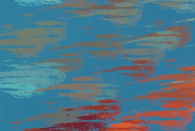 Soyut arka plan sanatı. 2D çizim. Etkileyici yağlı boya resim. Tuvalde fırça darbeleri. Modern sanat. Çok renkli arkaplan. Çağdaş sanat. İfade. Sanatsal dijital palet.