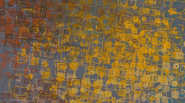 Soyut arka plan sanatı. 2D çizim. Etkileyici yağlı boya resim. Tuvalde fırça darbeleri. Modern sanat. Çok renkli arkaplan. Çağdaş sanat. İfade. Sanatsal dijital palet.