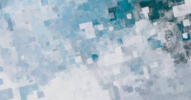 Soyut arka plan sanatı. 2D çizim. Etkileyici yağlı boya resim. Tuvalde fırça darbeleri. Modern sanat. Çok renkli arkaplan. Çağdaş sanat. İfade. Sanatsal dijital palet.