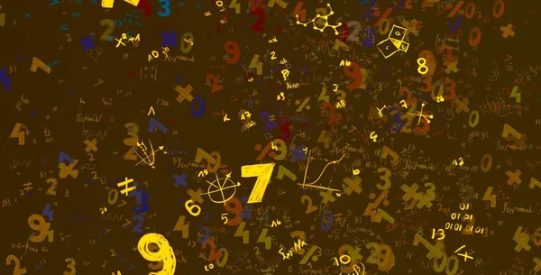 Math Ilustración Abstract Background Numbers Copy Space — Foto de Stock