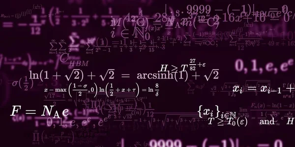 Formação Matemática Com Fórmulas Ilustração Perfeita Padrão Abstrato Com Símbolos — Fotografia de Stock