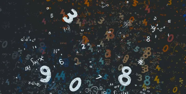 Math Ilustración Abstract Background Numbers Copy Space — Foto de Stock