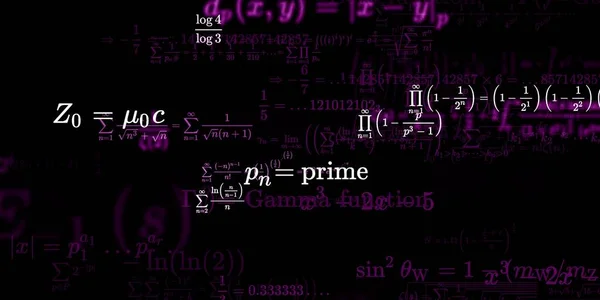 Formação Matemática Com Fórmulas Ilustração Perfeita Padrão Abstrato Com Símbolos — Fotografia de Stock