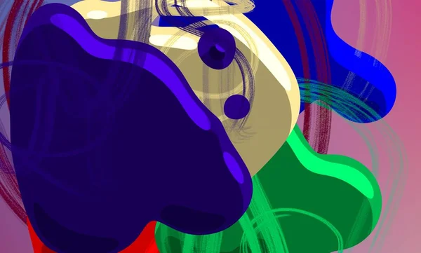 Abstrakt Bakgrundskonst Illustration Borstslag Duk Flerfärgad Bakgrund Samtida Konst Konstnärlig — Stockfoto