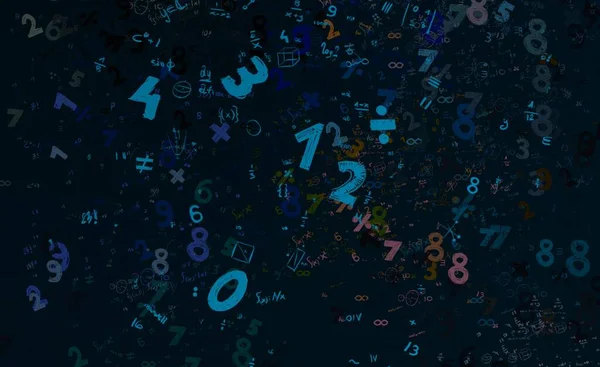 Math Illustration Abstract Background Numbers Copy Space — Stock Photo, Image