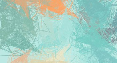 Soyut arka plan sanatı. 2D çizim. Etkileyici yağlı boya resim. Tuvalde fırça darbeleri. Modern sanat. Çok renkli arkaplan. Çağdaş sanat. İfade. Sanatsal dijital palet.