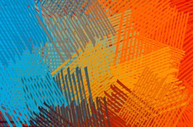 Soyut arka plan sanatı. 2D çizim. Etkileyici yağlı boya resim. Tuvalde fırça darbeleri. Modern sanat. Çok renkli arkaplan. Çağdaş sanat. İfade. Sanatsal dijital palet.