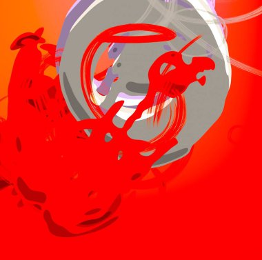 Soyut arka plan sanatı. 3 boyutlu illüstrasyon. Tuvalde fırça darbeleri. Çok renkli arkaplan. Çağdaş sanat. Sanatsal dijital palet.