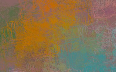 Soyut arka plan sanatı. 2D çizim. Etkileyici yağlı boya resim. Tuvalde fırça darbeleri. Modern sanat. Çok renkli arkaplan. Çağdaş sanat. İfade. Sanatsal dijital palet.