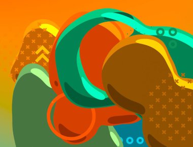 Soyut arka plan sanatı. 3 boyutlu illüstrasyon. Tuvalde fırça darbeleri. Çok renkli arkaplan. Çağdaş sanat. Sanatsal dijital palet.