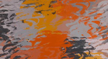 Soyut arka plan sanatı. 2D çizim. Etkileyici yağlı boya resim. Tuvalde fırça darbeleri. Modern sanat. Çok renkli arkaplan. Çağdaş sanat. İfade. Sanatsal dijital palet.