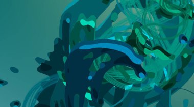 Soyut arka plan sanatı. 3 boyutlu illüstrasyon. Tuvalde fırça darbeleri. Çok renkli arkaplan. Çağdaş sanat. Sanatsal dijital palet.