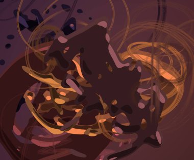 Soyut arka plan sanatı. 3 boyutlu illüstrasyon. Tuvalde fırça darbeleri. Çok renkli arkaplan. Çağdaş sanat. Sanatsal dijital palet.