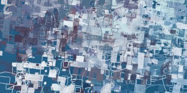 Soyut arka plan sanatı. 2D çizim. Etkileyici yağlı boya resim. Tuvalde fırça darbeleri. Modern sanat. Çok renkli arkaplan. Çağdaş sanat. İfade. Sanatsal dijital palet.