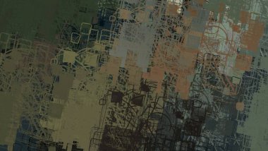 Soyut arka plan sanatı. 2D çizim. Etkileyici yağlı boya resim. Tuvalde fırça darbeleri. Modern sanat. Çok renkli arkaplan. Çağdaş sanat. İfade. Sanatsal dijital palet.