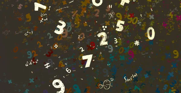 Math Ilustración Abstract Background Numbers Copy Space —  Fotos de Stock