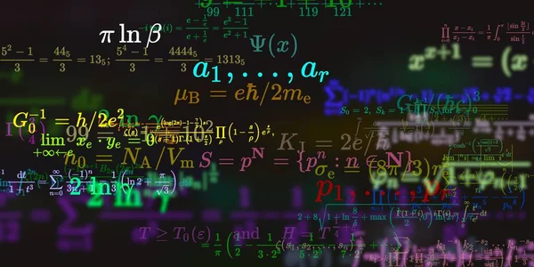 Historia Matemática Con Fórmulas Ilustración Perfecta Modelo Abstracto Con Símbolos — Foto de Stock