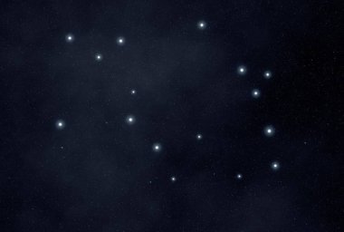 Derin uzay yıldız alanı. Evren yıldızlarla ve gazla dolu. çok uzak bir evren çizimi.