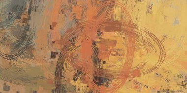 Soyut arka plan sanatı. 2D çizim. Etkileyici yağlı boya resim. Tuvalde fırça darbeleri. Modern sanat. Çok renkli arkaplan. Çağdaş sanat. İfade. Sanatsal dijital palet.