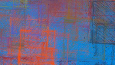 Soyut arka plan sanatı. 2D çizim. Etkileyici yağlı boya resim. Tuvalde fırça darbeleri. Modern sanat. Çok renkli arkaplan. Çağdaş sanat. İfade. Sanatsal dijital palet.