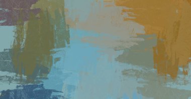 Soyut arka plan sanatı. 2D çizim. Etkileyici yağlı boya resim. Tuvalde fırça darbeleri. Modern sanat. Çok renkli arkaplan. Çağdaş sanat. İfade. Sanatsal dijital palet.
