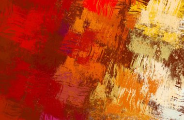 Soyut arka plan sanatı. 2D çizim. Etkileyici yağlı boya resim. Tuvalde fırça darbeleri. Modern sanat. Çok renkli arkaplan. Çağdaş sanat. İfade. Sanatsal dijital palet.