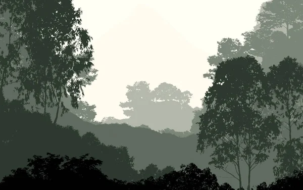 Abstrakcyjny Mglisty Krajobraz Gór Przestrzenią Kopiowania Naturalne Tło — Zdjęcie stockowe