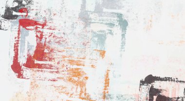 Soyut arka plan sanatı. 2D çizim. Etkileyici yağlı boya resim. Tuvalde fırça darbeleri. Modern sanat. Çok renkli arkaplan. Çağdaş sanat. İfade. Sanatsal dijital palet.