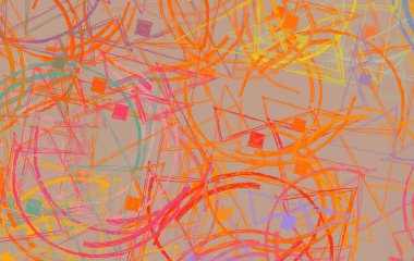 Soyut arka plan sanatı. 2D çizim. Etkileyici yağlı boya resim. Tuvalde fırça darbeleri. Modern sanat. Çok renkli arkaplan. Çağdaş sanat. İfade. Sanatsal dijital palet.