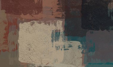 Soyut arka plan sanatı. 2D çizim. Etkileyici yağlı boya resim. Tuvalde fırça darbeleri. Modern sanat. Çok renkli arkaplan. Çağdaş sanat. İfade. Sanatsal dijital palet.