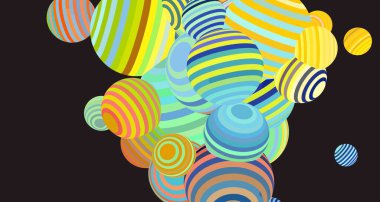 Soyut arka plan sanatı. Küresel gezegenler deseni