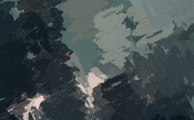 Soyut arka plan sanatı. 2D çizim. Etkileyici yağlı boya resim. Tuvalde fırça darbeleri. Modern sanat. Çok renkli arkaplan. Çağdaş sanat. İfade. Sanatsal dijital palet.