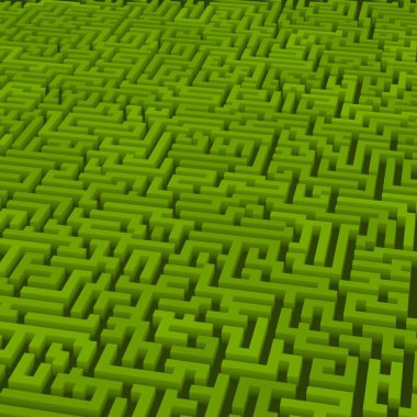 Renkli labirent arkaplanı, kopya alanı ile 3d illüstrasyon  