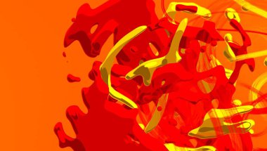 Soyut arka plan sanatı. 3 boyutlu illüstrasyon. Çok renkli arkaplan. Çağdaş sanat. Sanatsal dijital palet.