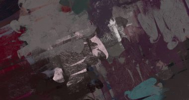 Soyut arka plan sanatı. 2D çizim. Etkileyici yağlı boya resim. Tuvalde fırça darbeleri. Modern sanat. Çok renkli arkaplan. Çağdaş sanat. İfade. Sanatsal dijital palet.