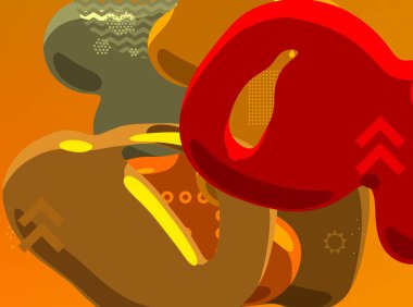 Soyut arka plan sanatı. 3 boyutlu illüstrasyon. Tuvalde fırça darbeleri. Çok renkli arkaplan. Çağdaş sanat. Sanatsal dijital palet.