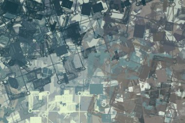 Soyut arka plan sanatı. 2D çizim. Etkileyici yağlı boya resim. Tuvalde fırça darbeleri. Modern sanat. Çok renkli arkaplan. Çağdaş sanat. İfade. Sanatsal dijital palet.