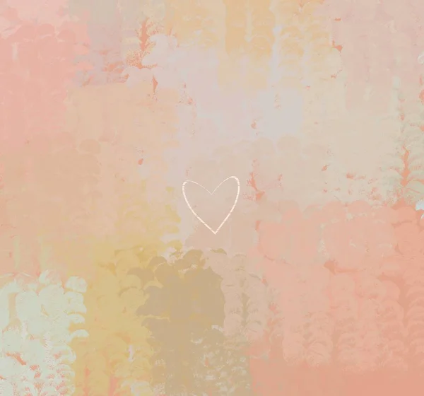 Abstract Valentine Background Art Hearts Canvas Multicolored Romantic Backdrop Contemporary — Stock Photo, Image