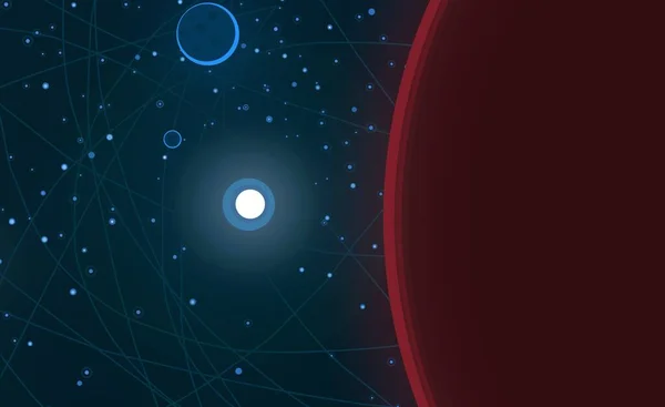 Abbildung Cartoon Raum Hintergrundbild Tiefe Weite Sterne Planeten Und Monde — Stockfoto